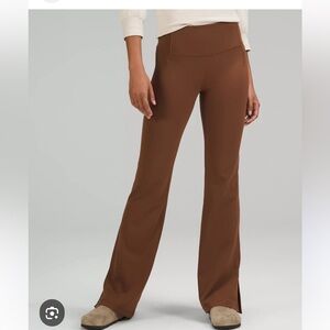 Lululemon groove super high rise slit Brown Leggings